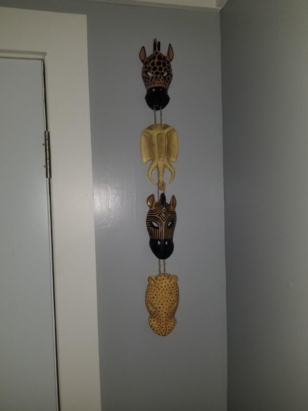 Exotic African Animal Masks Wall Plaque: Enhance Your Décor with Multicolor Charm - Image 4