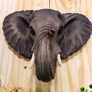 Majestic 9"African Bush Elephant Wall Bust Sculpture: A Symbol of Power and Beauty