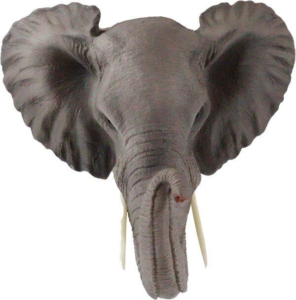 Majestic 9"African Bush Elephant Wall Bust Sculpture: A Symbol of Power and Beauty - Image 5
