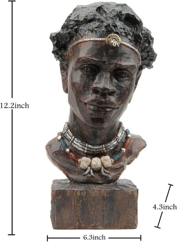 Exquisite Hand-Carved African Wood Sculpture: A Timeless Piece of African Art - Image 3