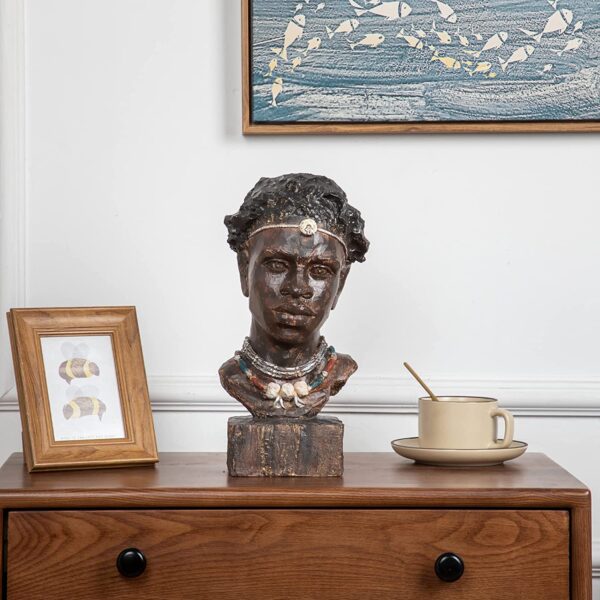 Exquisite Hand-Carved African Wood Sculpture: A Timeless Piece of African Art - Image 4