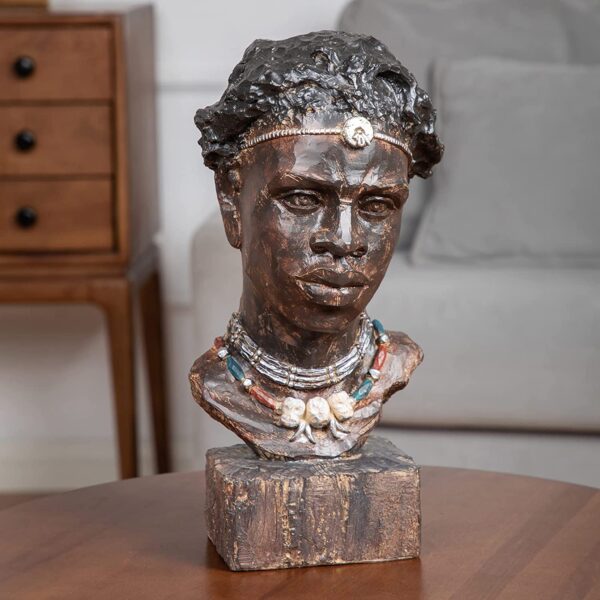 Exquisite Hand-Carved African Wood Sculpture: A Timeless Piece of African Art - Image 5