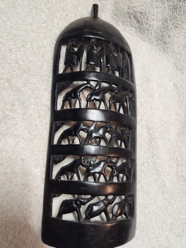 Discover the Beauty of African Art: Hand-Carved Wood Wall Sculpture featuring Kenya Safari Animals