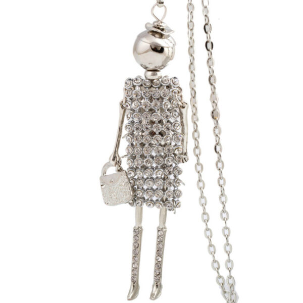 Handcrafted Silver Doll Necklace - Exquisite Craftsmanship, Sustainable Materials, and the Perfect Gift for Any Occasion! - Image 2