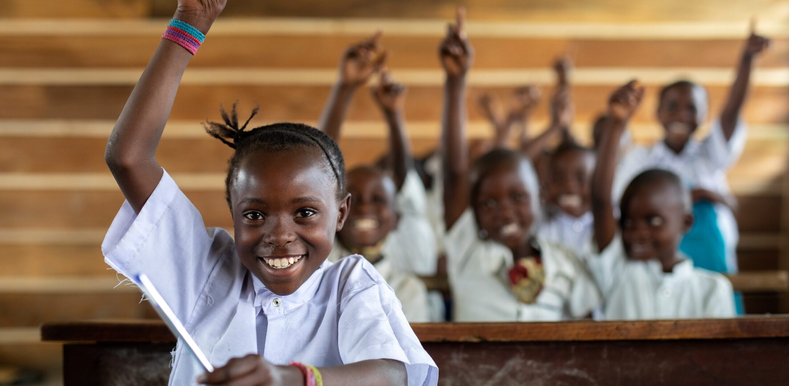 Smiling student in classroom